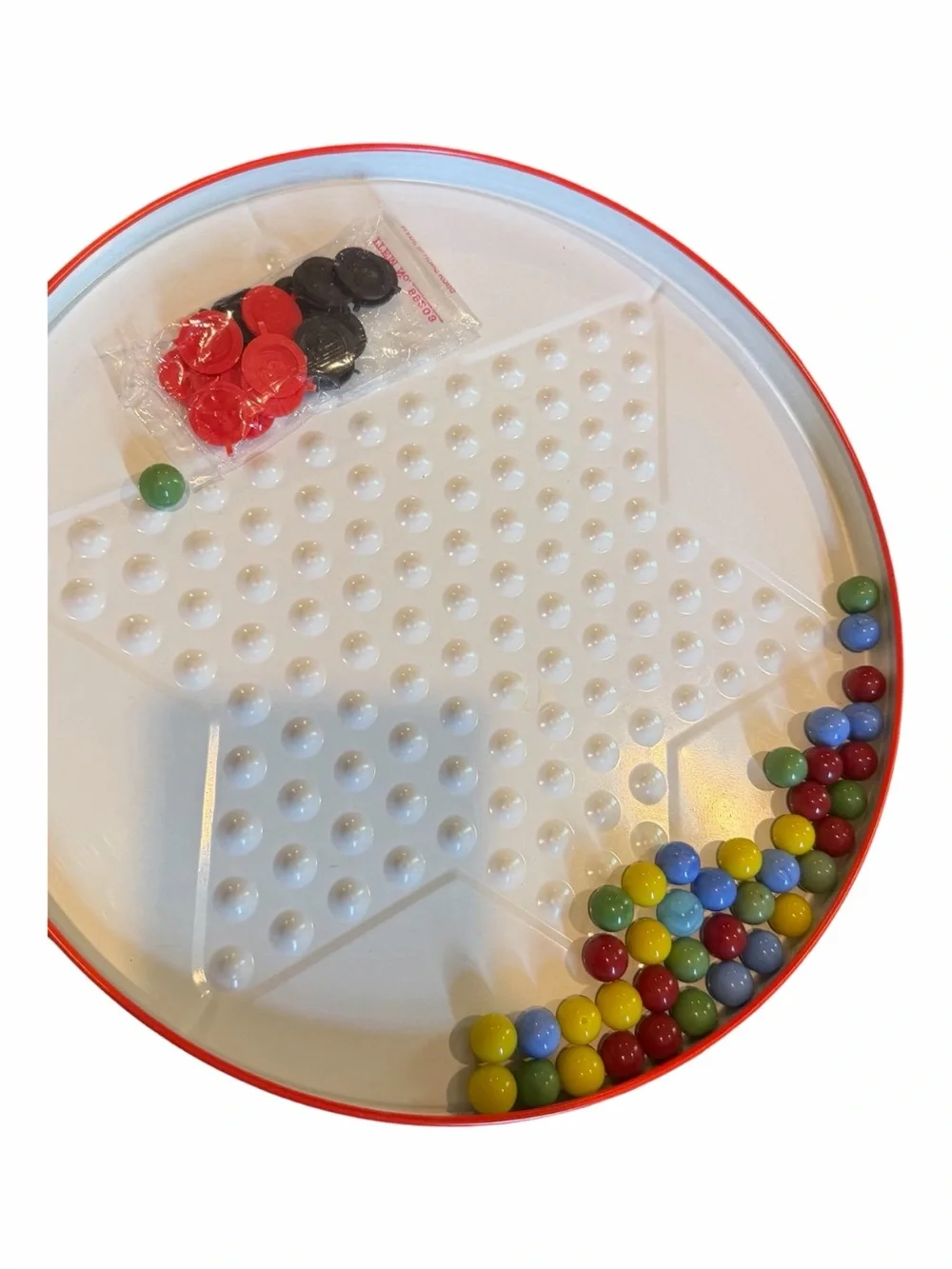 VINTAGE BOXED BOARD GAME CHINESE CHECKERS REGULAR CHECKERS OHIO ART 537 2 IN 1